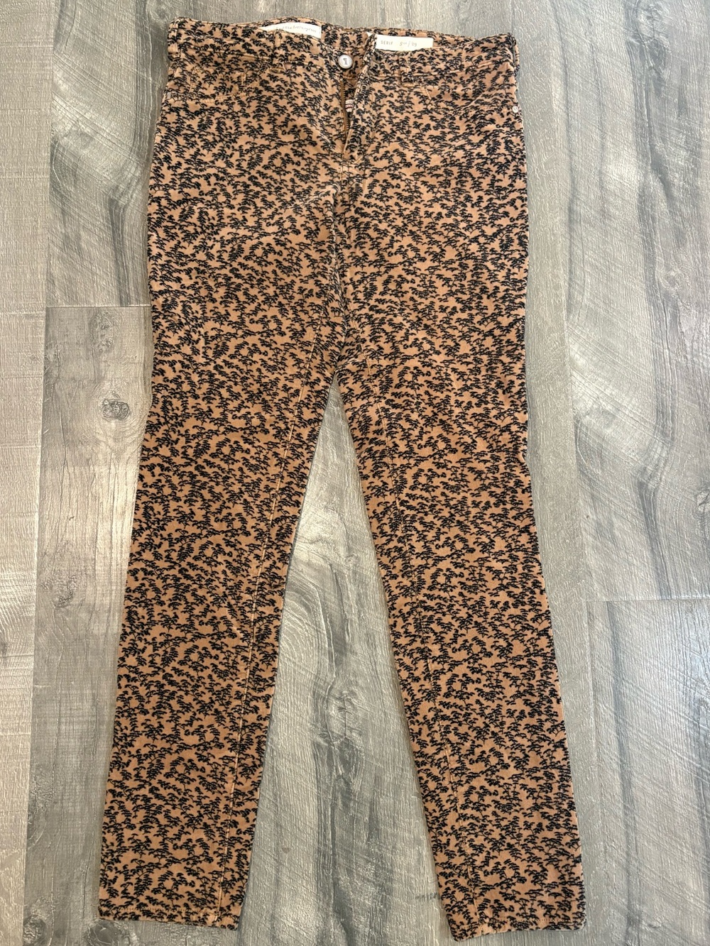 Pilcro and the Letterpress Brown Floral Skinny Jeans